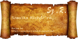 Szmolka Richárd névjegykártya