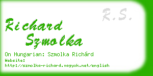 richard szmolka business card